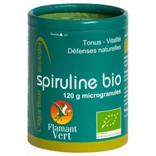 Flamant Vert Spiruline Bio Microgranules 120 g