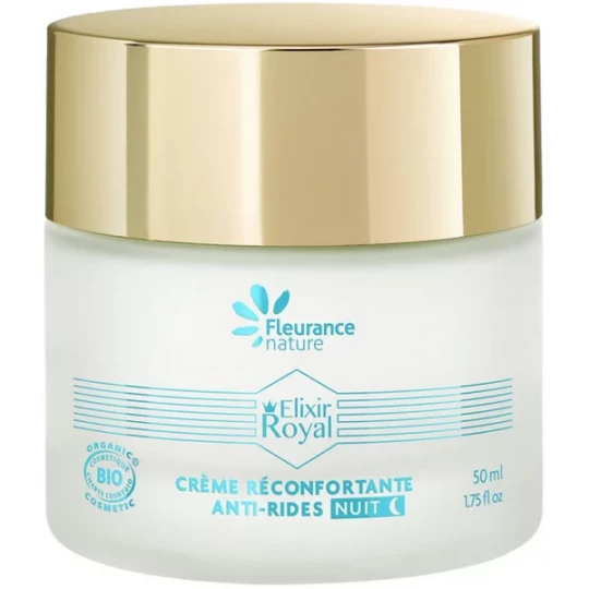 Fleurance Nature Elixir Royal Crème Réconfortante Anti-Rides Nuit Bio 50 ml