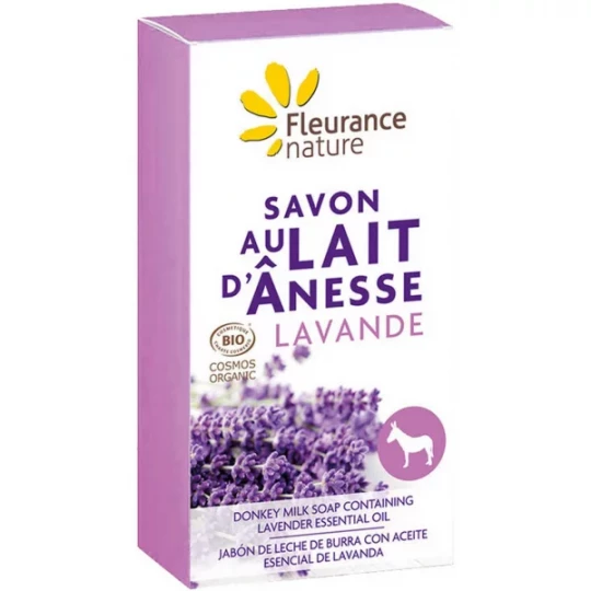 Fleurance Nature Savon Lait d'Ânesse Lavande Bio 100 g