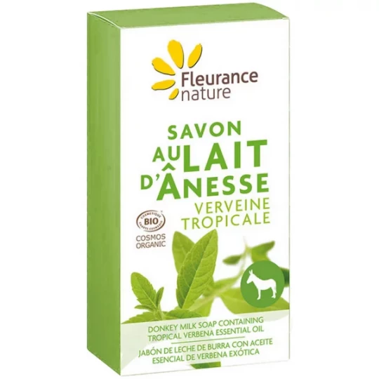 Fleurance Nature Savon Lait d'Ânesse Verveine Tropicale Bio 100 g
