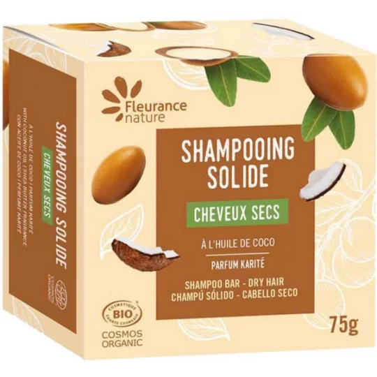 Fleurance Nature Shampoing Solide Cheveux Secs Bio 75 g