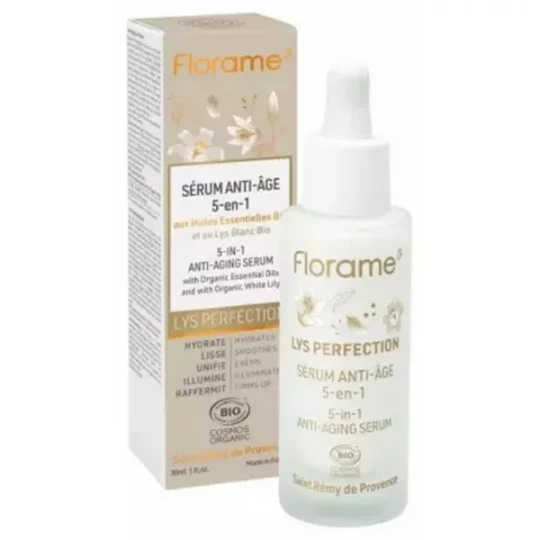 Florame Lys Perfection Sérum Anti-Âge 5en1 Bio 30 ml