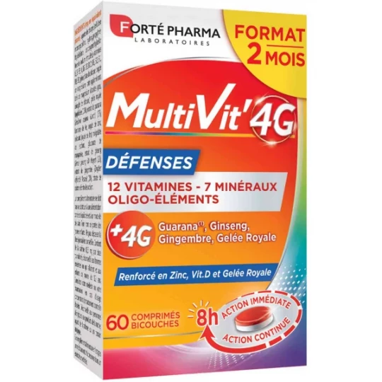 Forté Pharma MultiVit 4G Défenses Comprimés Bicouches x 60