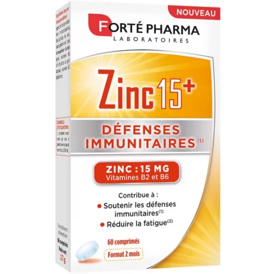 Forté Pharma Zinc 15+ Comprimés x 60