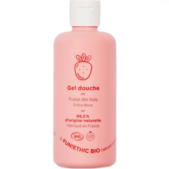 FUN!ETHIC Gel Douche Fraise des Bois Bio 250 ml