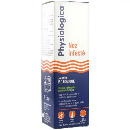 Gifrer Physiologica Solution Isotonique Nez Infecté Spray 20 ml