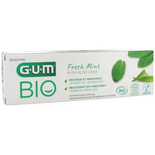 GUM Dentifrice Menthe Fraîche Aloe Vera Bio 75 ml