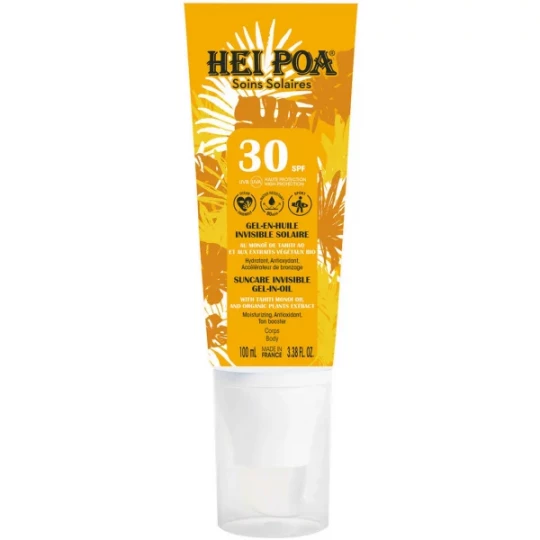 Hei Poa Gel'en-Huile Invisible Solaire SPF30 100 ml