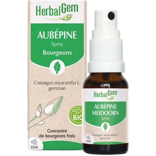 HerbalGem Aubépine Spray Bio 15 ml