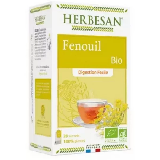 Herbesan Infusion Fenouil Digestion Facile Bio Sachets x 20