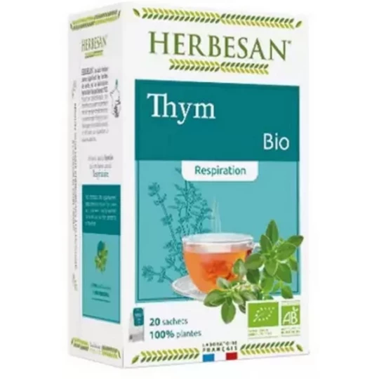Herbesan Infusion Thym Respiration Bio Sachets x 20