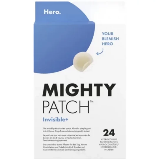 Hero Mighty Patch Invisible+ Patchs de Jour Anti-Acné Patchs Hydrocolloïdes x 24