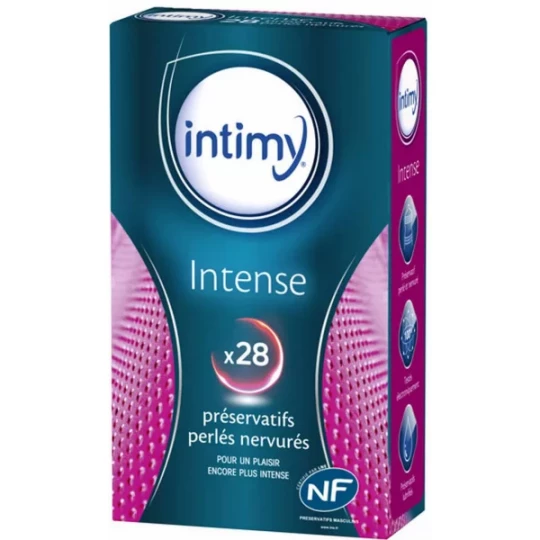 Intimy Intense Préservatifs Perlés Nervurés x 28