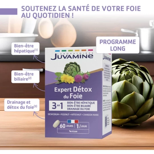 Juvamine Expert Nature Bien-Être du Foie Comprimés x 60 - image 3