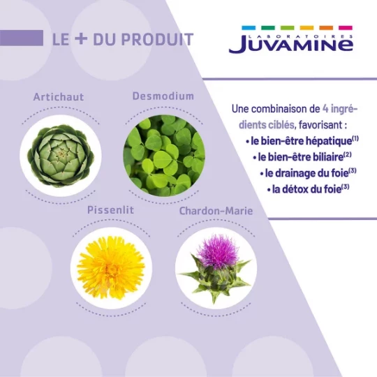 Juvamine Expert Nature Bien-Être du Foie Comprimés x 60 - image 4