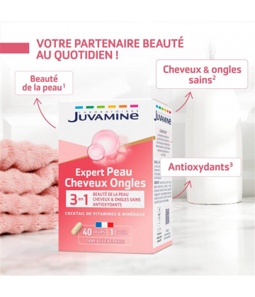 Juvamine Peau Cheveux Ongles Gélules x 40