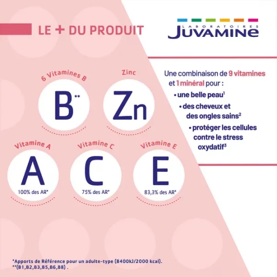 Juvamine Peau Cheveux Ongles Gélules x 40 - image 4