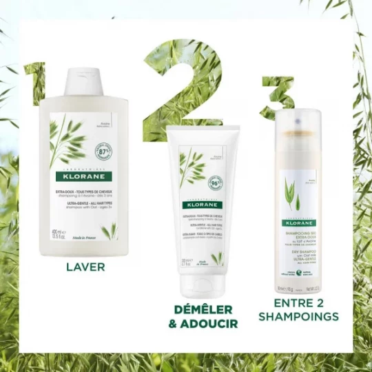 Klorane Extra-Doux Tous Types de Cheveux Après-Shampoing à l'Avoine 50 ml - image 6