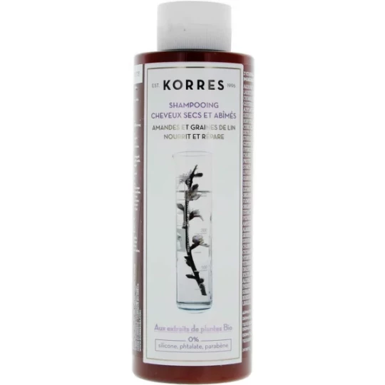 Korres Shampoing Cheveux Secs et Abîmés 250 ml
