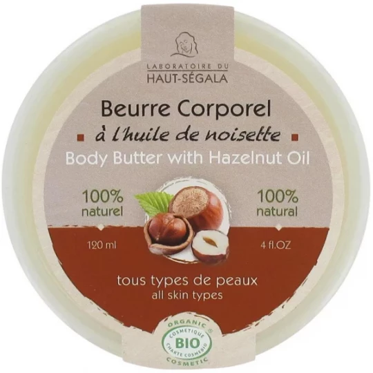 Laboratoire du Haut-Ségala Beurre Corporel à l'Huile de Noisette Bio 120 ml