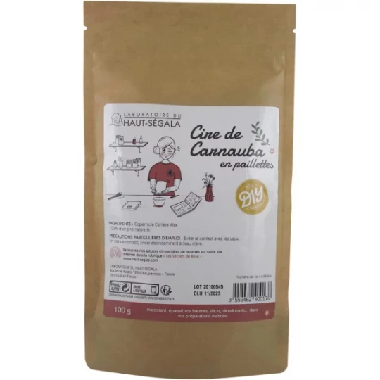 Laboratoire du Haut-Ségala DIY Cire de Carnauba en Paillettes 100 g