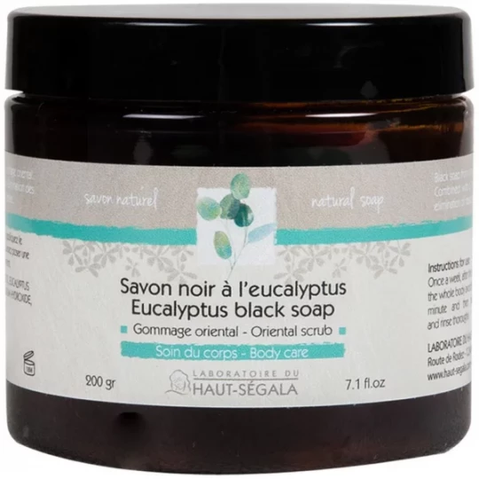 Laboratoire du Haut-Ségala Savon Noir à l'Eucalyptus 200 g