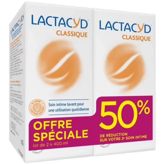 Lactacyd Classique Soin Intime Lavant 400 ml x 2