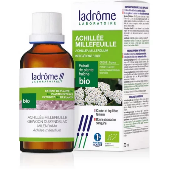 Ladrôme Extrait de Plante Fraîche Bio Achillée Millefeuille 50 ml