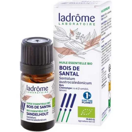 Ladrôme Huile Essentielle Bois de Santal (Santalum austrocaledonicum) Bio 5 ml