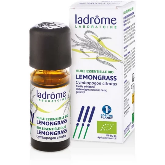 Ladrôme Huile Essentielle Lemongrass (Cymbopogon citratus) Bio 10 ml