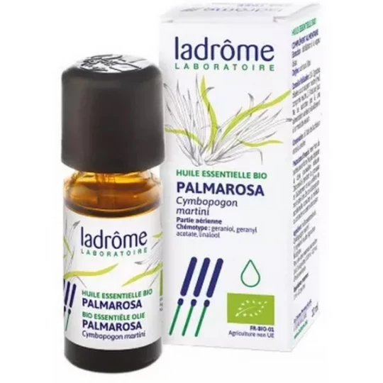 Ladrôme Huile Essentielle Palmarosa (Cymbopogon martini) Bio 10 ml