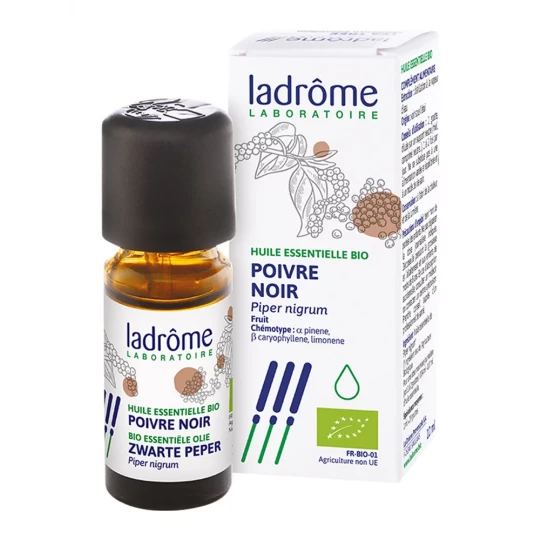Ladrôme Huile Essentielle Poivre Noir (Piper nigrum) Bio 10 ml