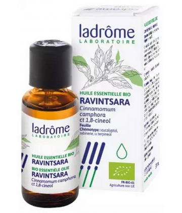 Ladrôme Huile Essentielle Ravintsara (Cinnamomum camphora ct 1,8-cineol) Bio 30 ml