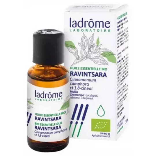 Ladrôme Huile Essentielle Ravintsara (Cinnamomum camphora ct 1,8-cineol) Bio 30 ml