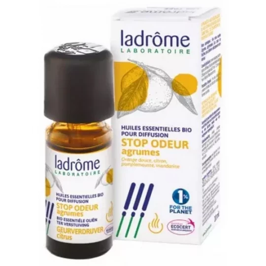 Ladrôme Huiles Essentielles Bio pour Diffusion Stop Odeur Agrumes 10 ml