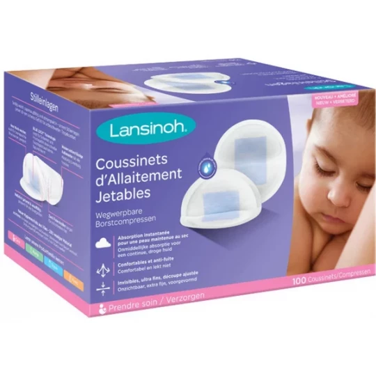 Lansinoh Coussinets d'Allaitement Jetables x 100