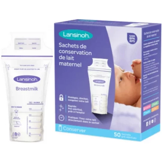Lansinoh Sachets de Conservation de Lait Maternel x 50