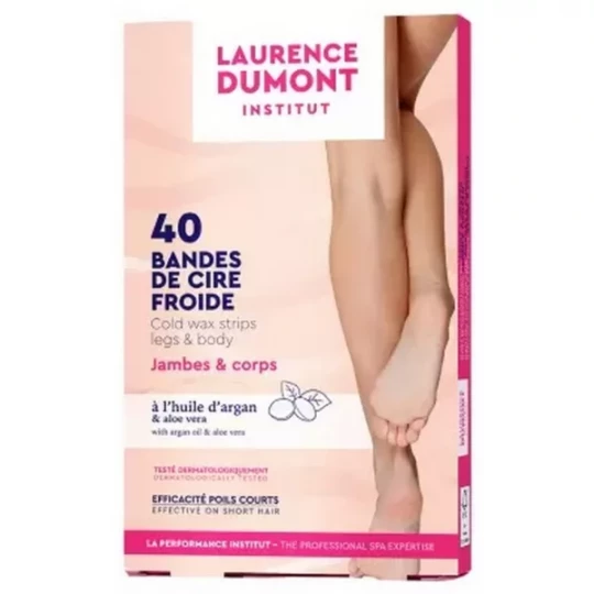 Laurence Dumont Institut Bandes de Cire Froide Jambes et Corps Bandes x 40