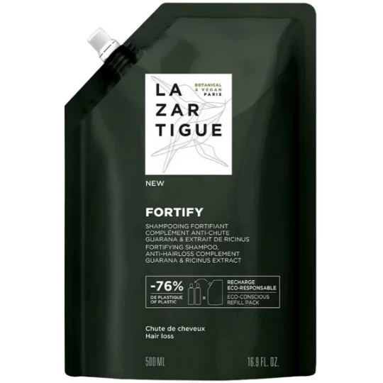 Lazartigue Fortify Shampoing Fortifiant Complément Anti-Chute Éco-Recharge 500 ml