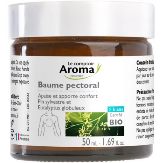 Le Comptoir Aroma Baume Pectoral Bio 50 ml