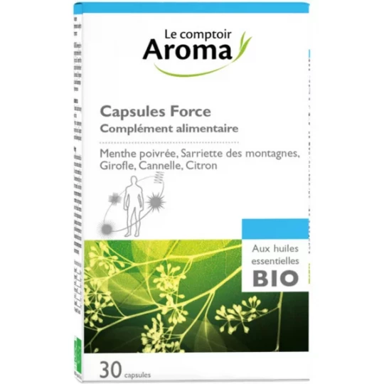 Le Comptoir Aroma Capsules Force aux Huiles Essentielles Bio Capsules x 30
