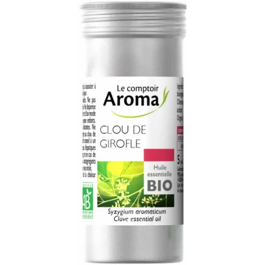 Le Comptoir Aroma Huile Essentielle Clou de Girofle (Syzygium aromaticum) Bio 5 ml