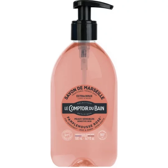 Le Comptoir du Bain Savon de Marseille Pamplemousse Rose 500 ml