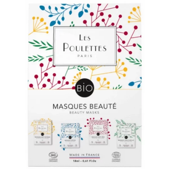 Les Poulettes Paris Coffret Masques Beauté x 4