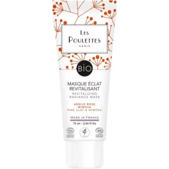 Les Poulettes Paris Masque Éclat Revitalisant Argile Rose Bio 75 ml