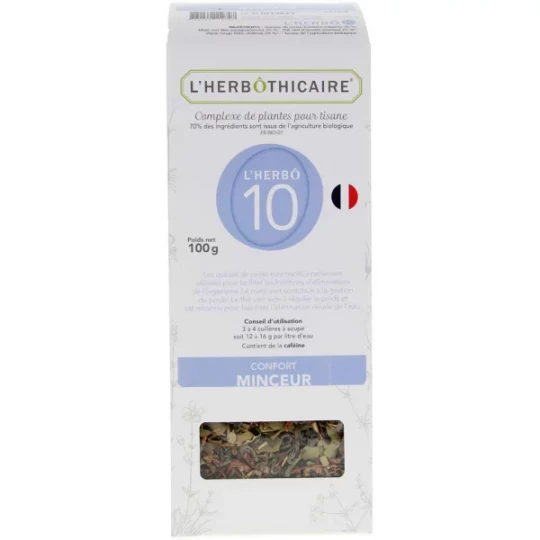 L'Herbôthicaire l'Herbô 10 Confort Minceur Complexe de Plantes pour Tisane Bio 100 g