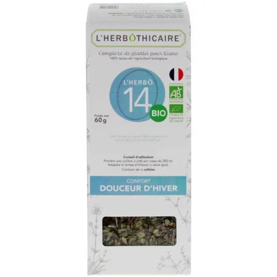 L'Herbôthicaire l'Herbô 14 Confort Douceur d'Hiver Complexe de Plantes pour Tisane Bio 60 g