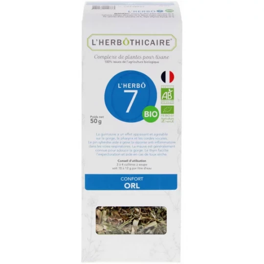 L'Herbôthicaire l'Herbô 7 Confort ORL Complexe de Plantes pour Tisane Bio 50 g