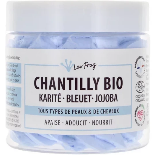 Lov FROG Chantilly Bio Karité - Bleuet - Jojoba 200 ml