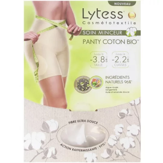 Lytess Cosmétotextile Soin Minceur Panty en Coton Bio Taille : S/M Peau Claire